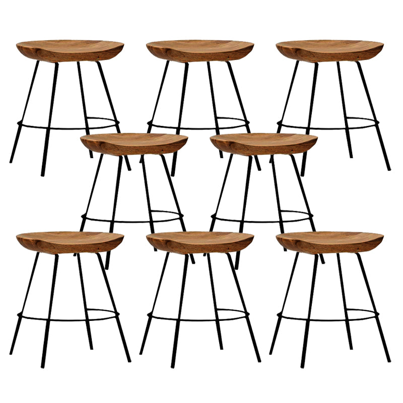 Solid Wood Modern Counter & Bar Stools Matte Finish Indoor Stools