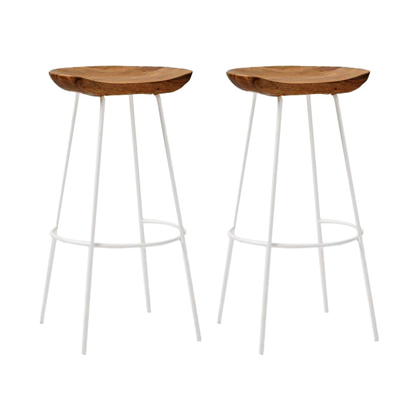 Solid Wood Modern Counter & Bar Stools Matte Finish Indoor Stools