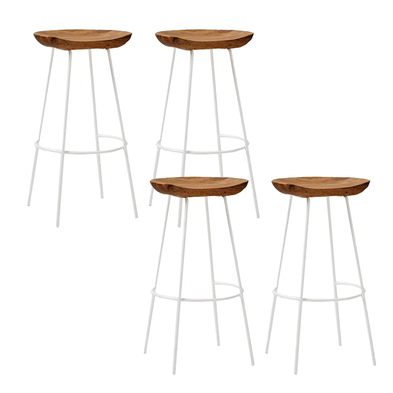 Solid Wood Modern Counter & Bar Stools Matte Finish Indoor Stools