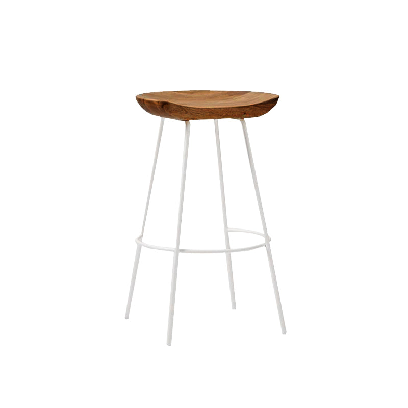 Solid Wood Modern Counter & Bar Stools Matte Finish Indoor Stools