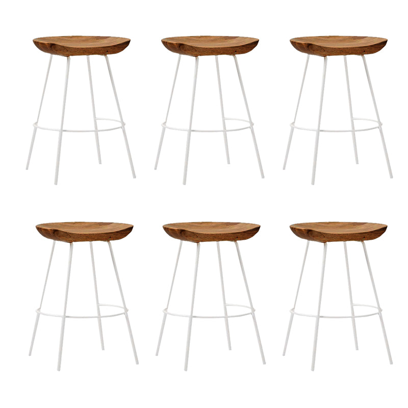 Solid Wood Modern Counter & Bar Stools Matte Finish Indoor Stools