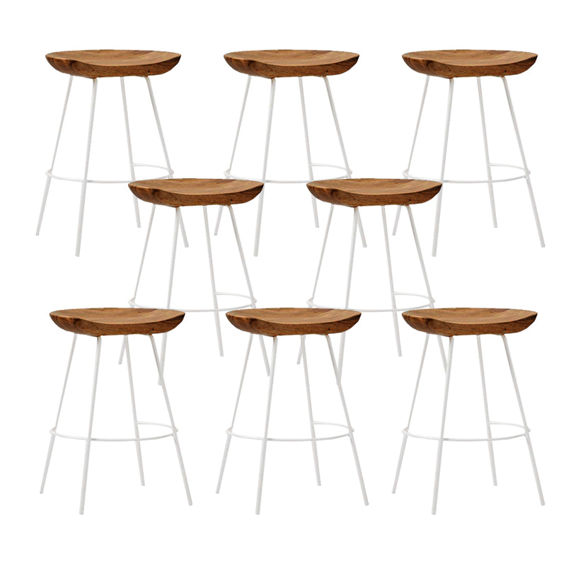 Solid Wood Modern Counter & Bar Stools Matte Finish Indoor Stools