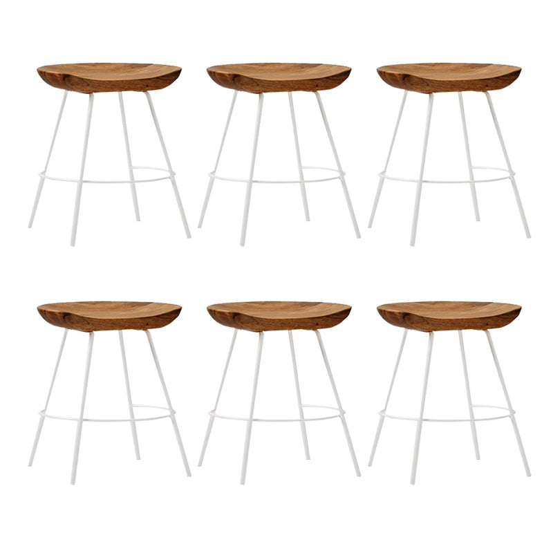 Solid Wood Modern Counter & Bar Stools Matte Finish Indoor Stools
