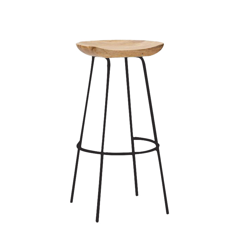 Solid Wood Modern Counter & Bar Stools Matte Finish Indoor Stools