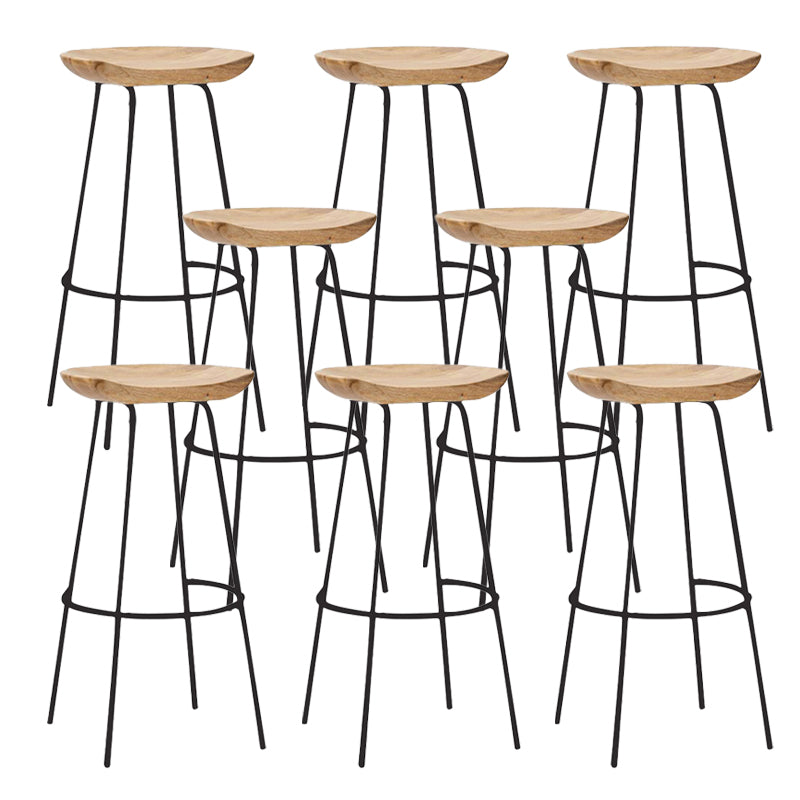 Solid Wood Modern Counter & Bar Stools Matte Finish Indoor Stools