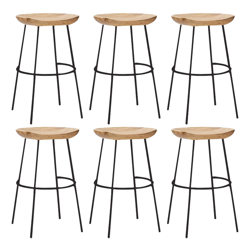 Solid Wood Modern Counter & Bar Stools Matte Finish Indoor Stools