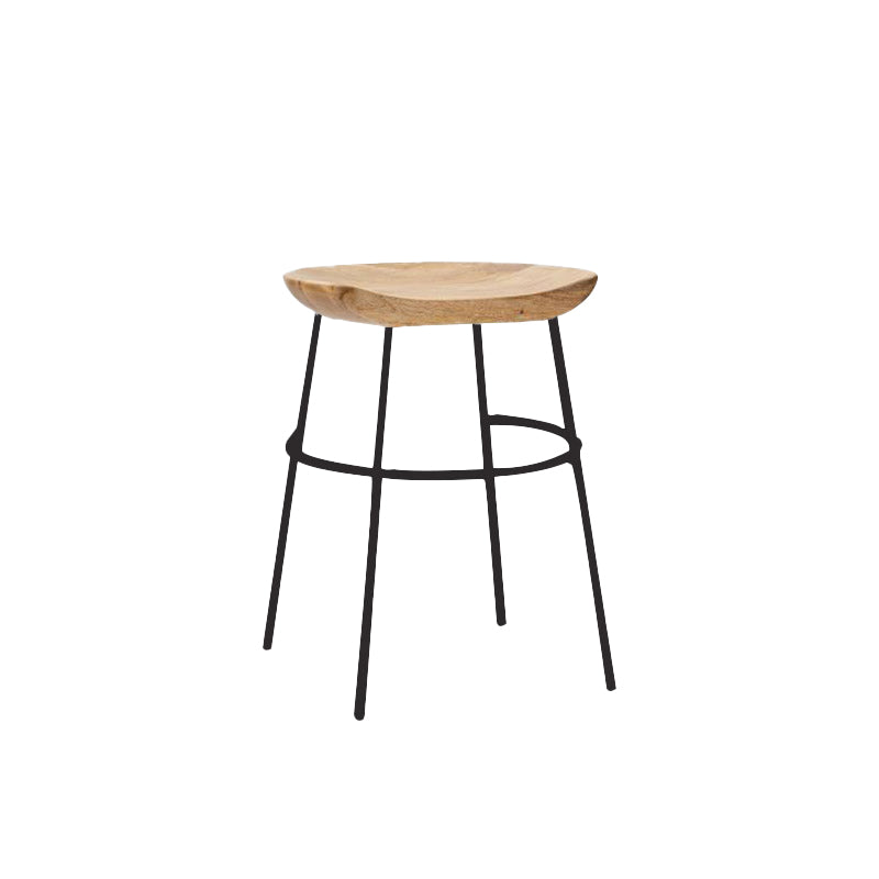 Solid Wood Modern Counter & Bar Stools Matte Finish Indoor Stools