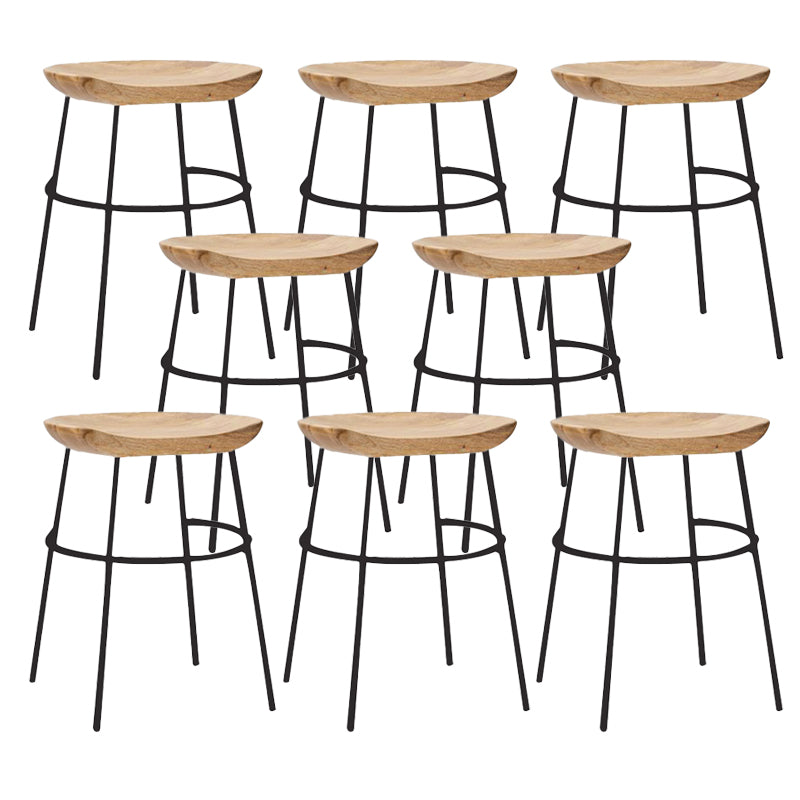Solid Wood Modern Counter & Bar Stools Matte Finish Indoor Stools