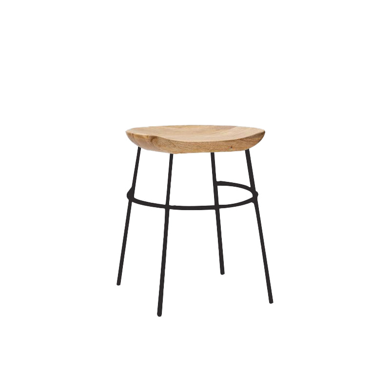 Solid Wood Modern Counter & Bar Stools Matte Finish Indoor Stools