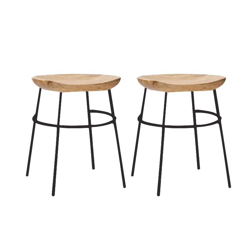 Solid Wood Modern Counter & Bar Stools Matte Finish Indoor Stools