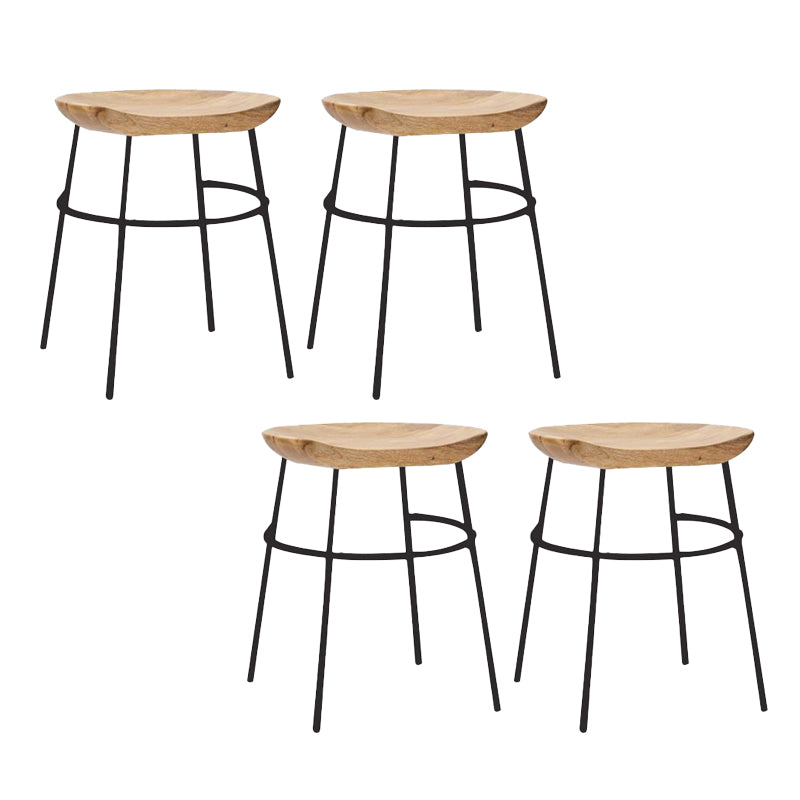 Solid Wood Modern Counter & Bar Stools Matte Finish Indoor Stools