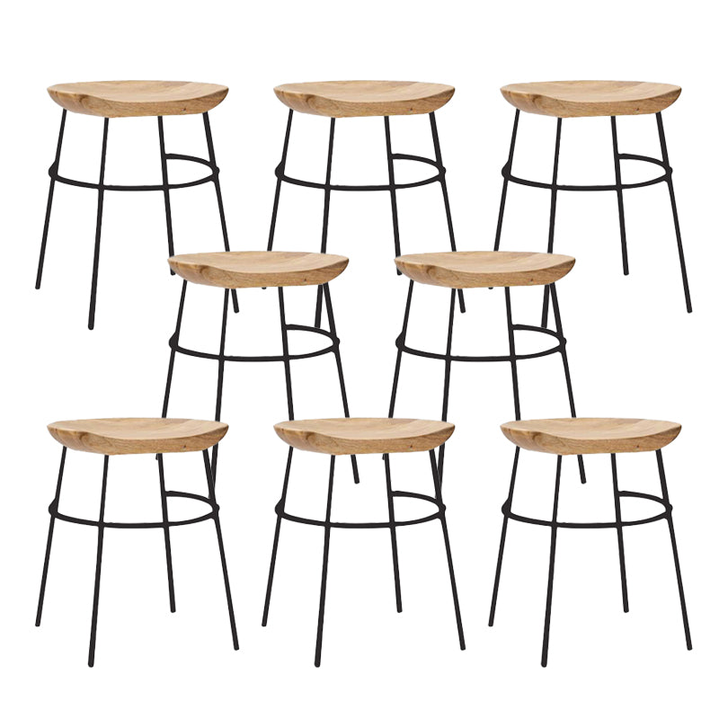 Solid Wood Modern Counter & Bar Stools Matte Finish Indoor Stools
