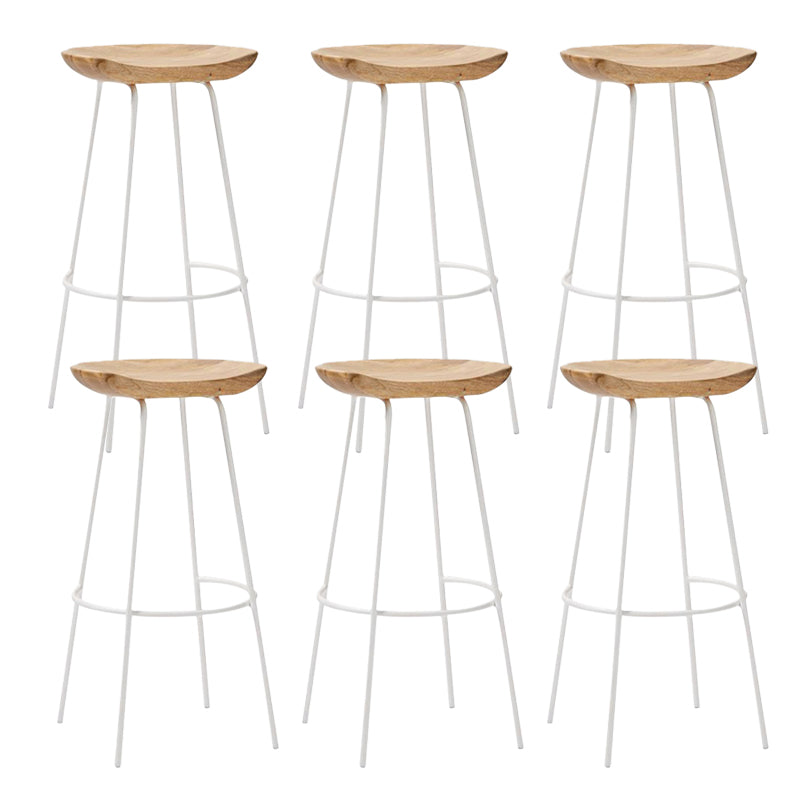 Solid Wood Modern Counter & Bar Stools Matte Finish Indoor Stools