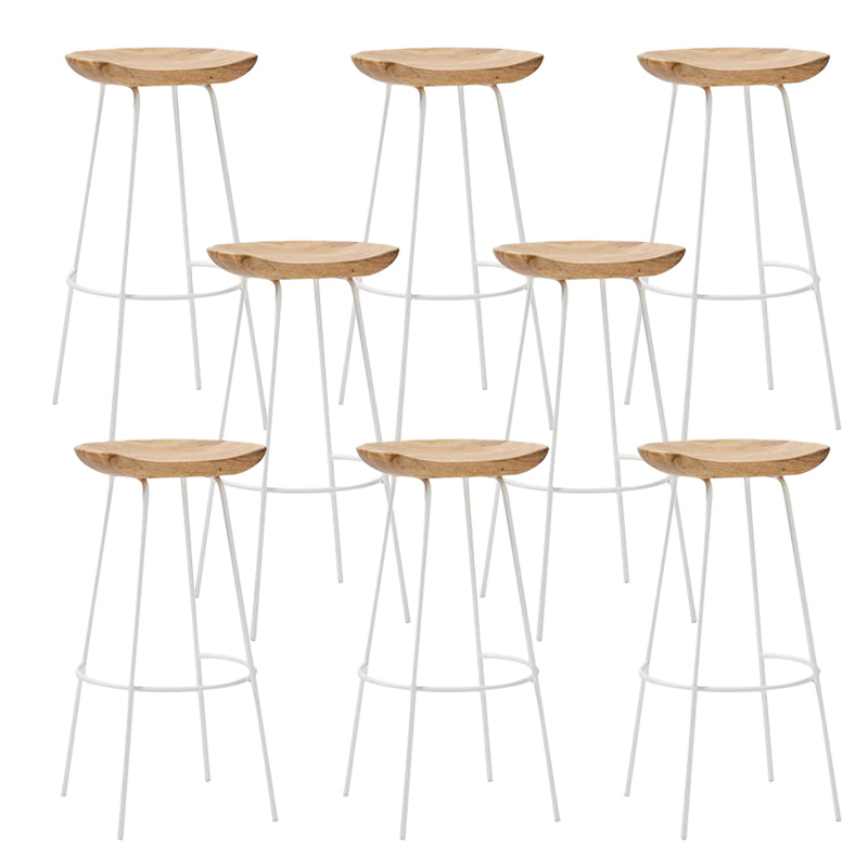 Solid Wood Modern Counter & Bar Stools Matte Finish Indoor Stools