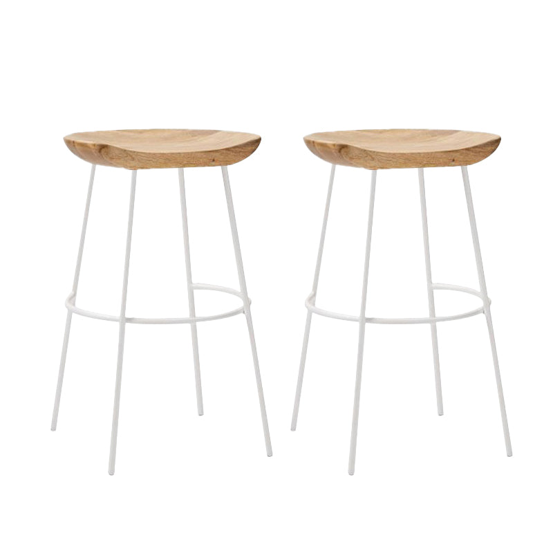 Solid Wood Modern Counter & Bar Stools Matte Finish Indoor Stools