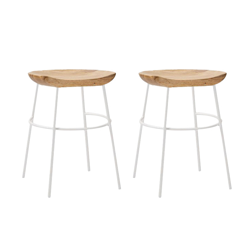 Solid Wood Modern Counter & Bar Stools Matte Finish Indoor Stools