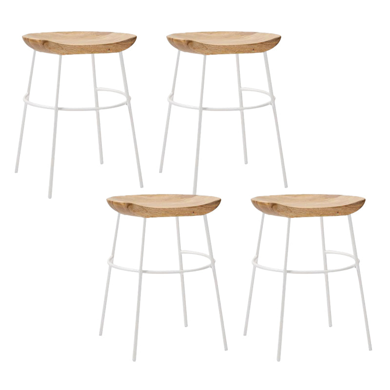 Solid Wood Modern Counter & Bar Stools Matte Finish Indoor Stools