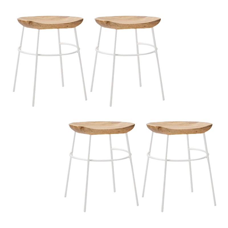 Solid Wood Modern Counter & Bar Stools Matte Finish Indoor Stools