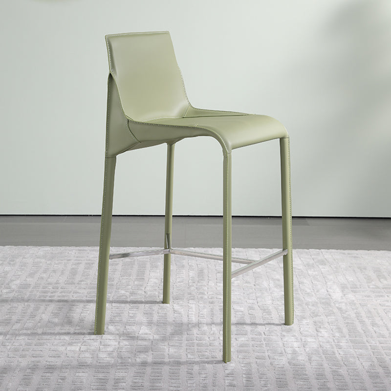 Modern Bar Stool Backrest Leather Counter Stool for Bristol with Metal Legs