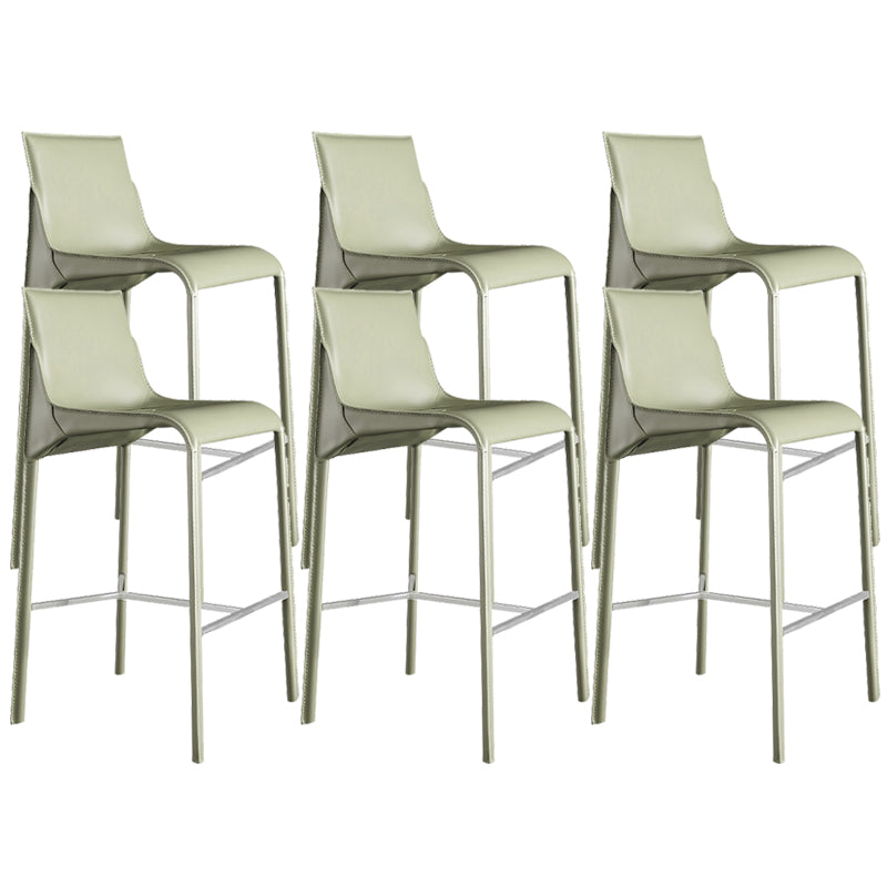 Modern Bar Stool Backrest Leather Counter Stool for Bristol with Metal Legs