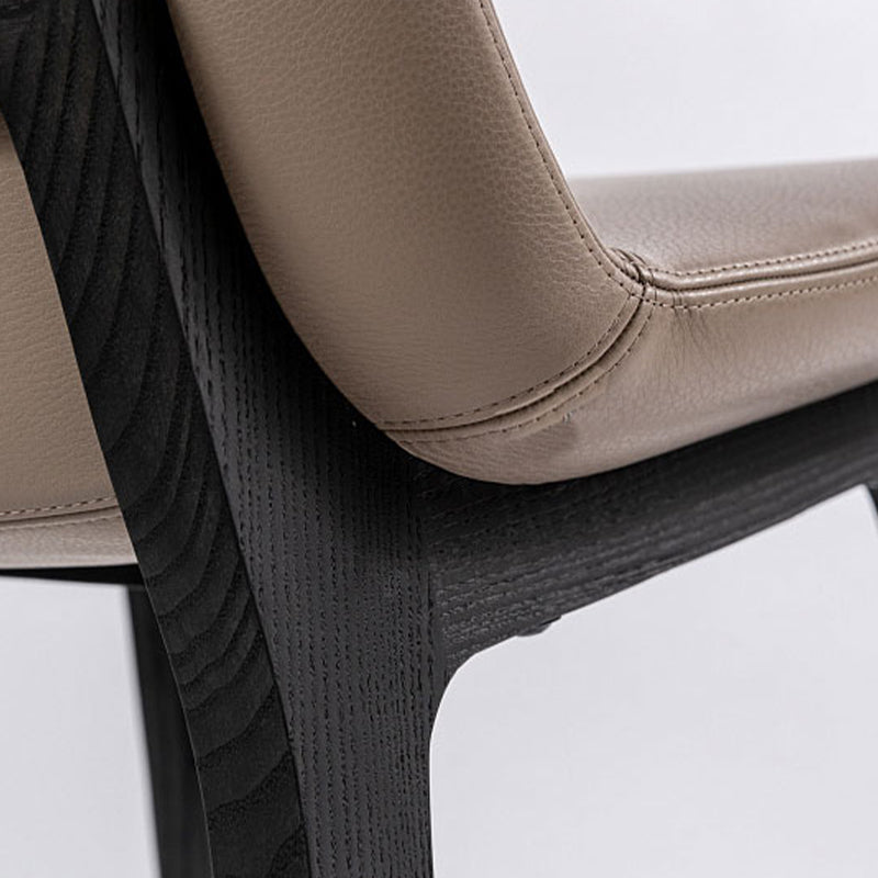 Leather Bar Stool Backrest Counter Stool for Bristol with Wooden Legs