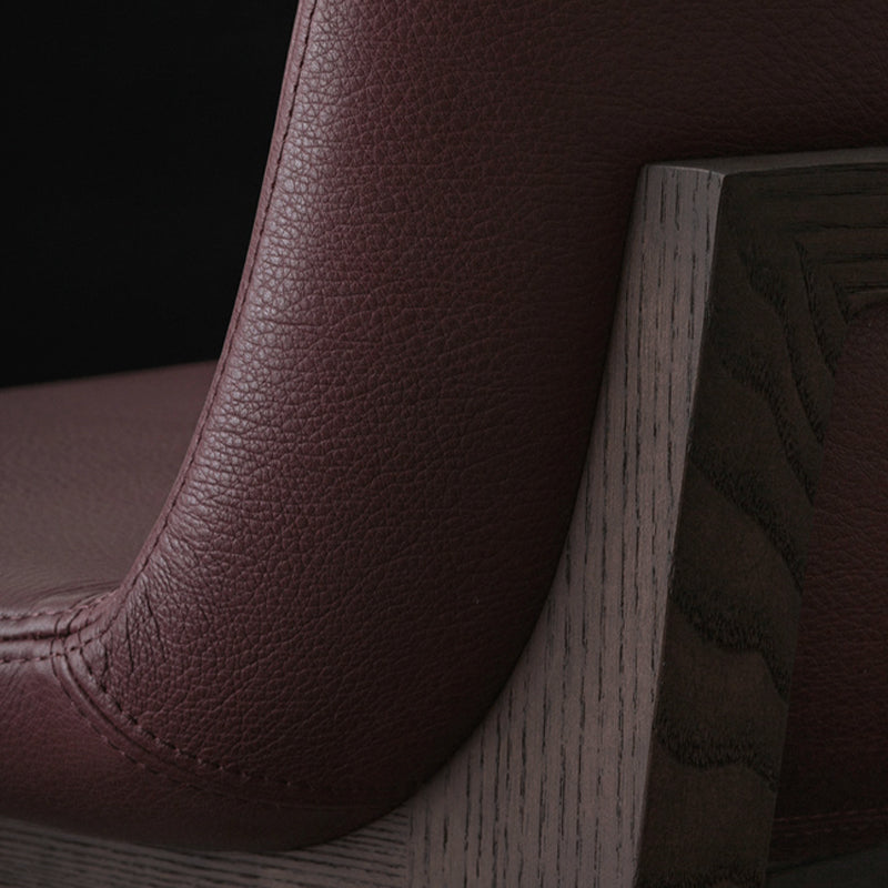 Leather Bar Stool Backrest Counter Stool for Bristol with Wooden Legs