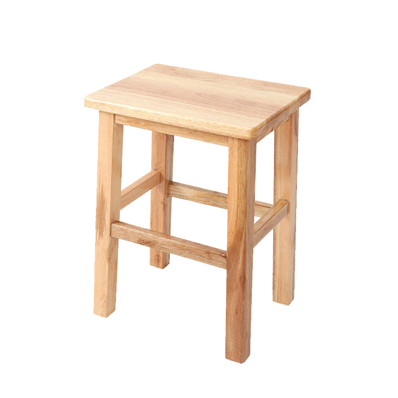 Modern Style Leather Bar Stool Rubberwood Counter Stool for Home