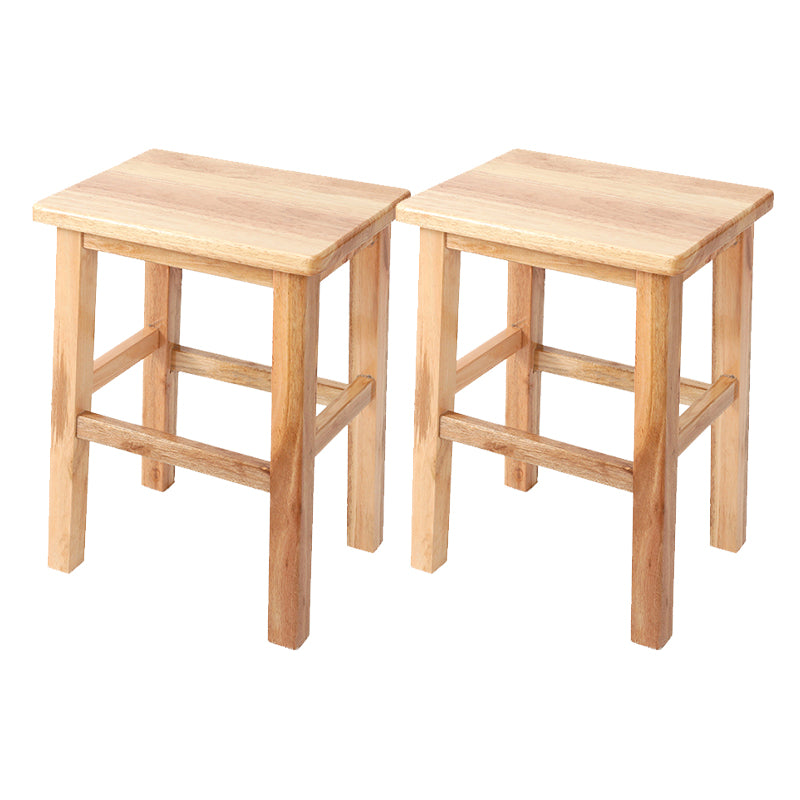 Modern Style Leather Bar Stool Rubberwood Counter Stool for Home