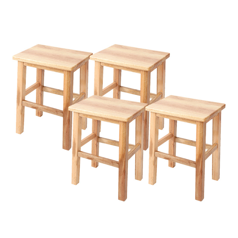 Modern Style Leather Bar Stool Rubberwood Counter Stool for Home