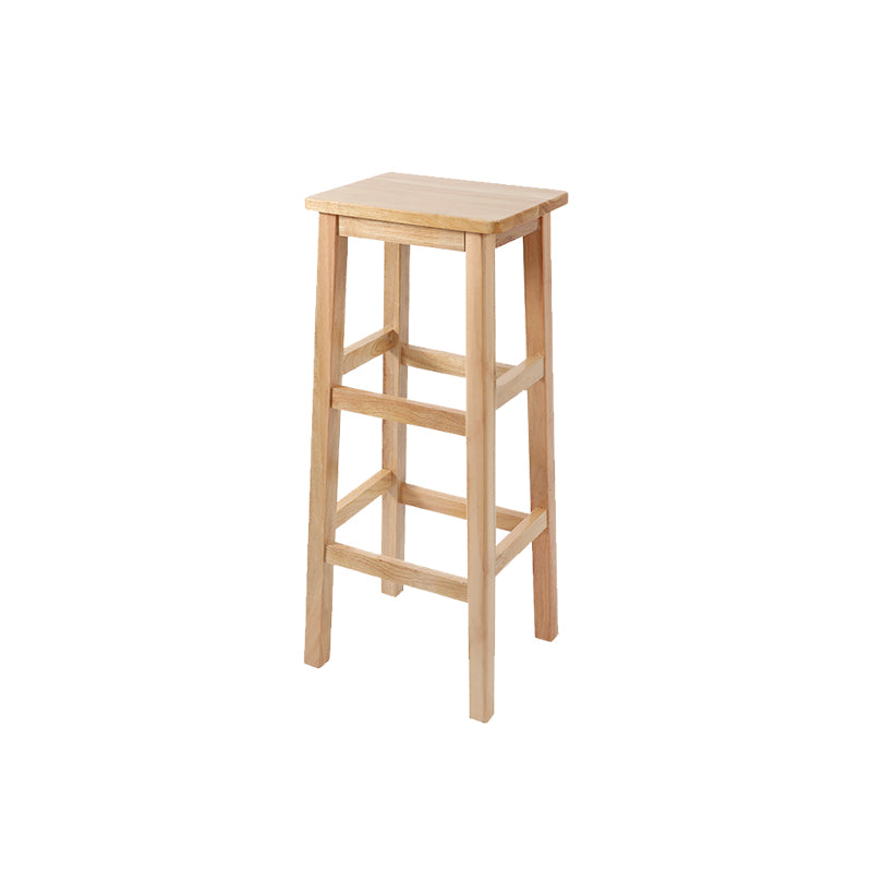 Modern Style Leather Bar Stool Rubberwood Counter Stool for Home
