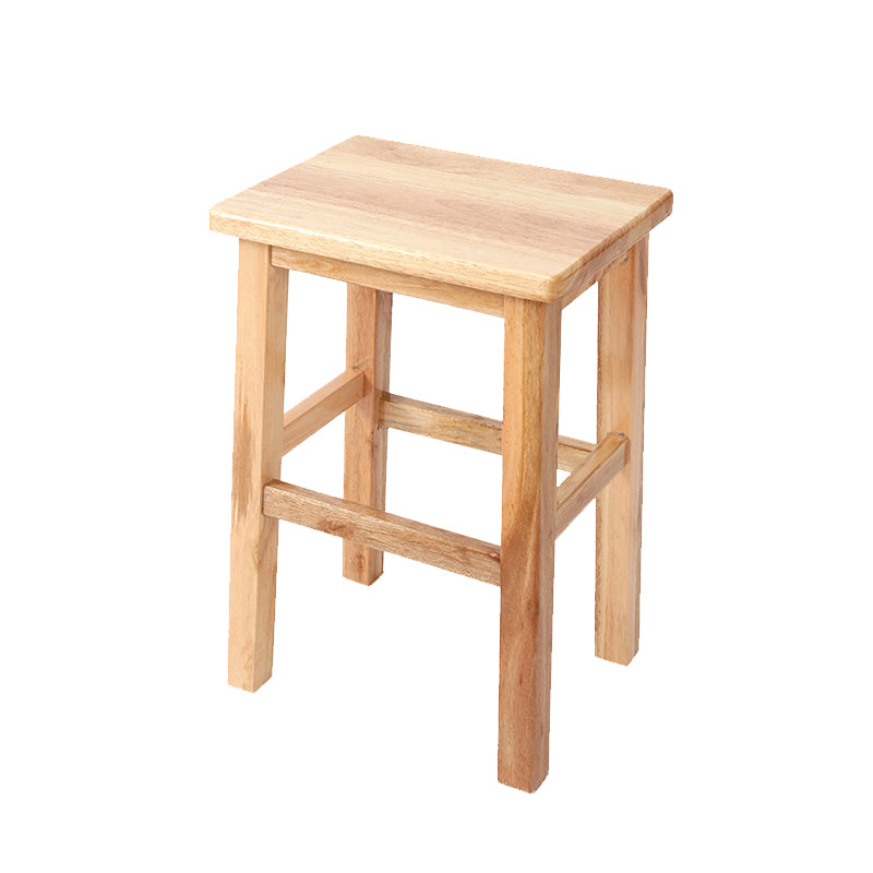 Modern Style Leather Bar Stool Rubberwood Counter Stool for Home