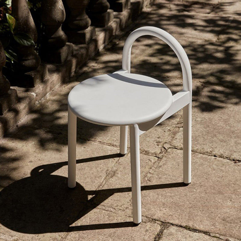 Contemporary Armless Dining Stools Solid Wood Bar Stools with Footrest