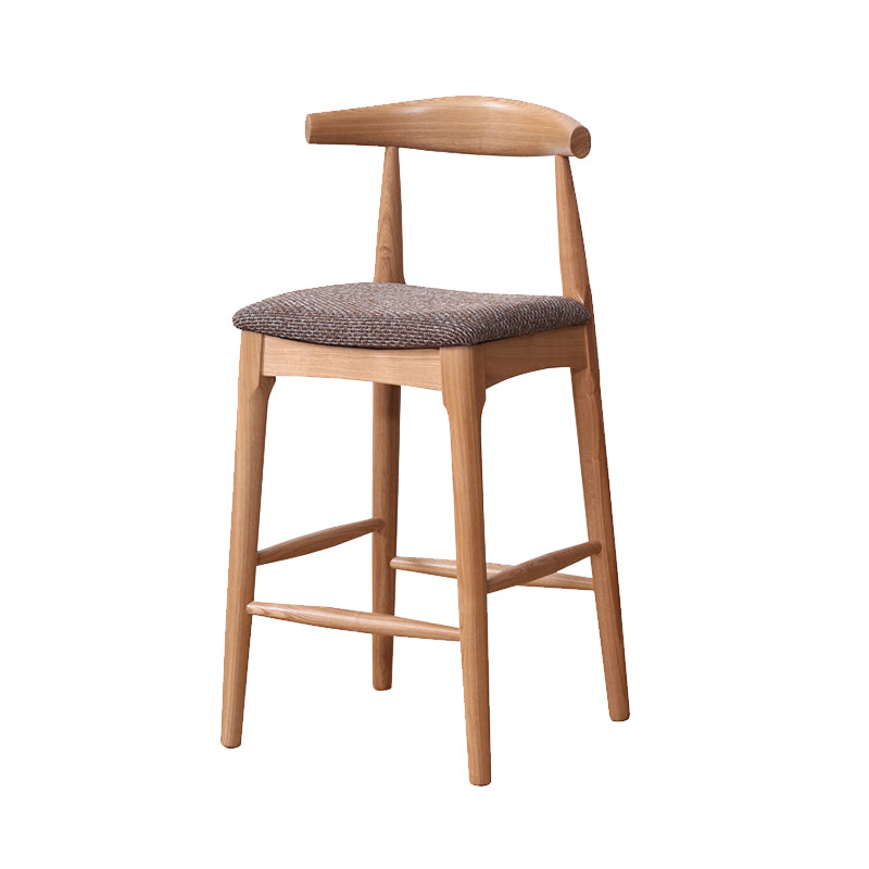 Industrial Fabric Counter & Bar Stools Ash Wood Indoor Stools
