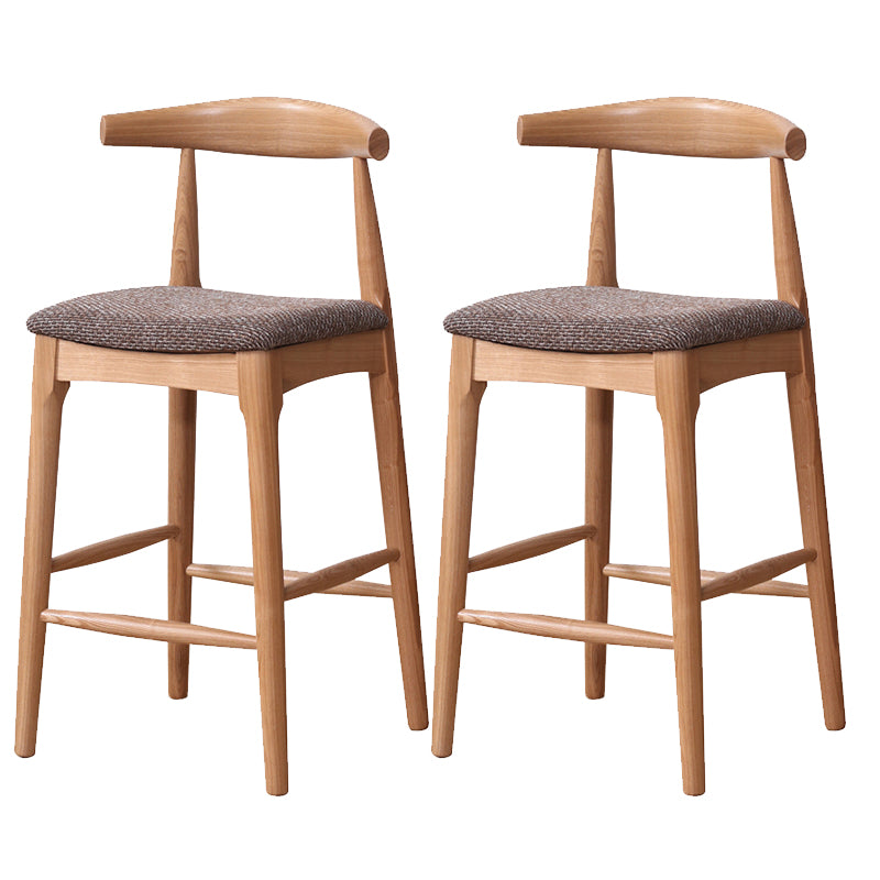 Industrial Fabric Counter & Bar Stools Ash Wood Indoor Stools