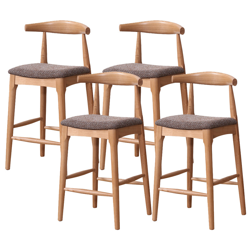 Industrial Fabric Counter & Bar Stools Ash Wood Indoor Stools