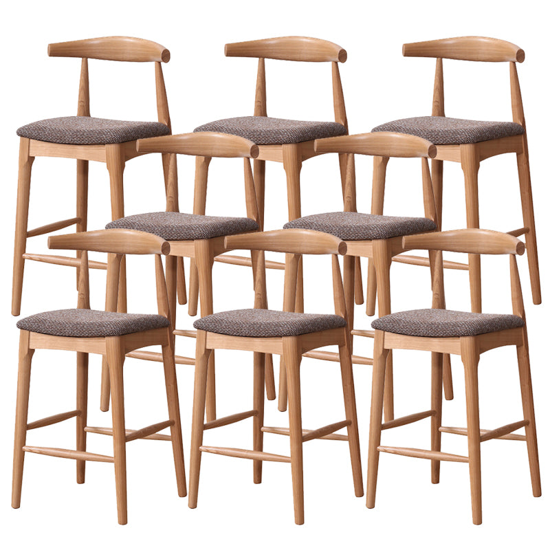 Industrial Fabric Counter & Bar Stools Ash Wood Indoor Stools