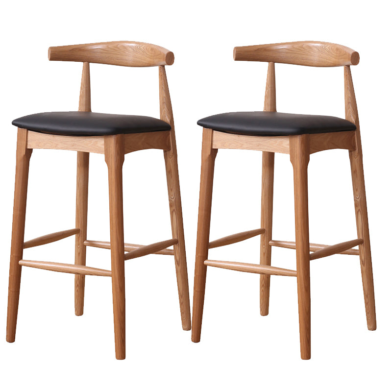 Industrial Fabric Counter & Bar Stools Ash Wood Indoor Stools