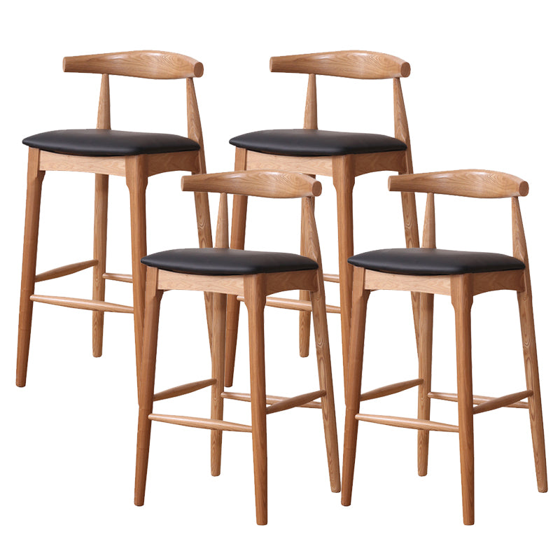 Industrial Fabric Counter & Bar Stools Ash Wood Indoor Stools