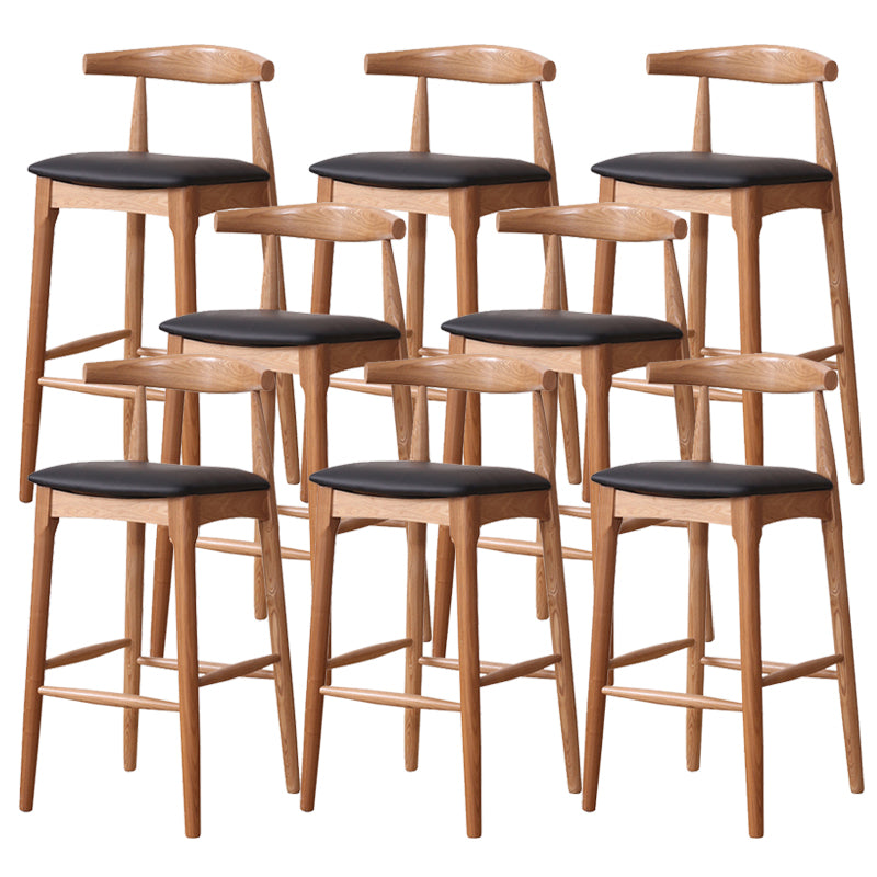 Industrial Fabric Counter & Bar Stools Ash Wood Indoor Stools