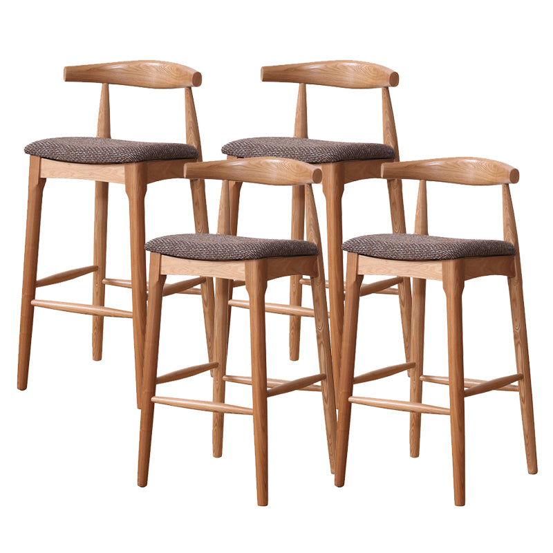 Industrial Fabric Counter & Bar Stools Ash Wood Indoor Stools