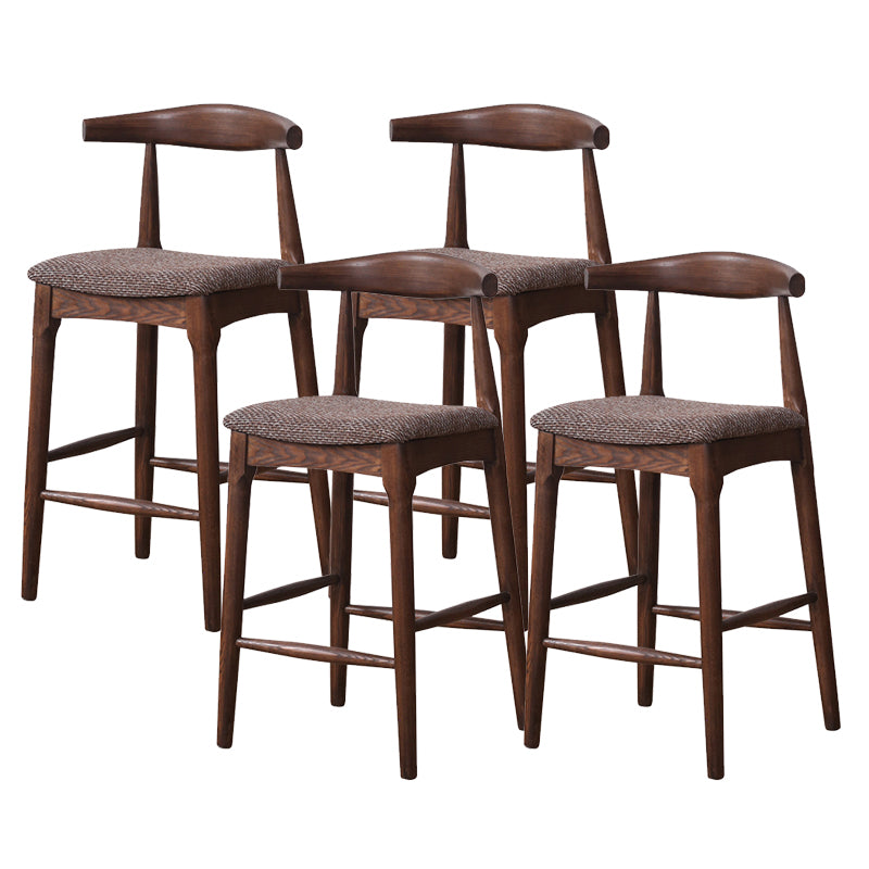 Industrial Fabric Counter & Bar Stools Ash Wood Indoor Stools