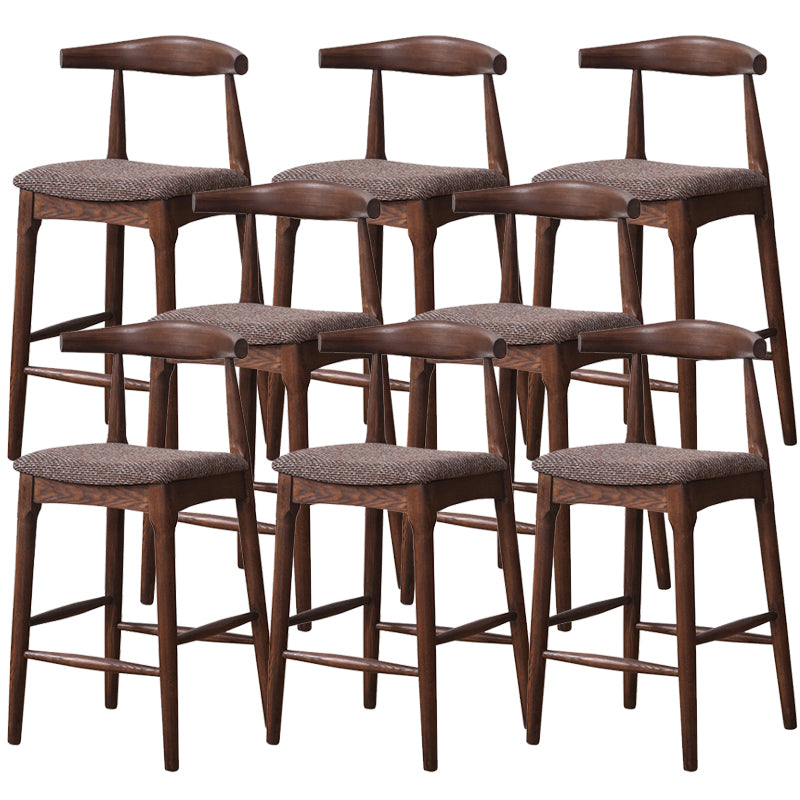 Industrial Fabric Counter & Bar Stools Ash Wood Indoor Stools