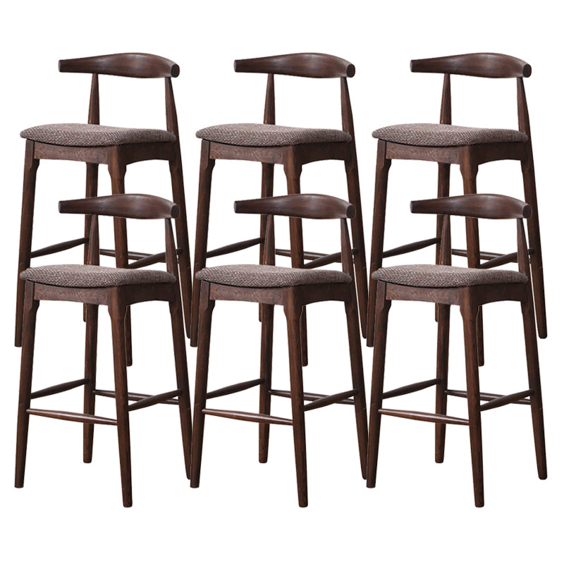 Industrial Fabric Counter & Bar Stools Ash Wood Indoor Stools