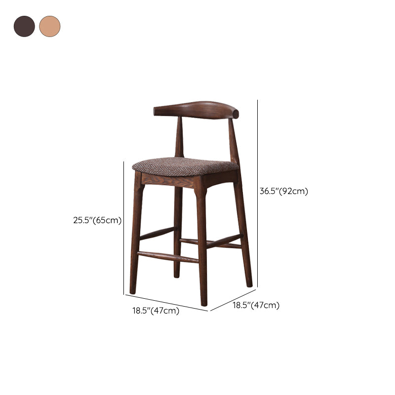 Industrial Fabric Counter & Bar Stools Ash Wood Indoor Stools