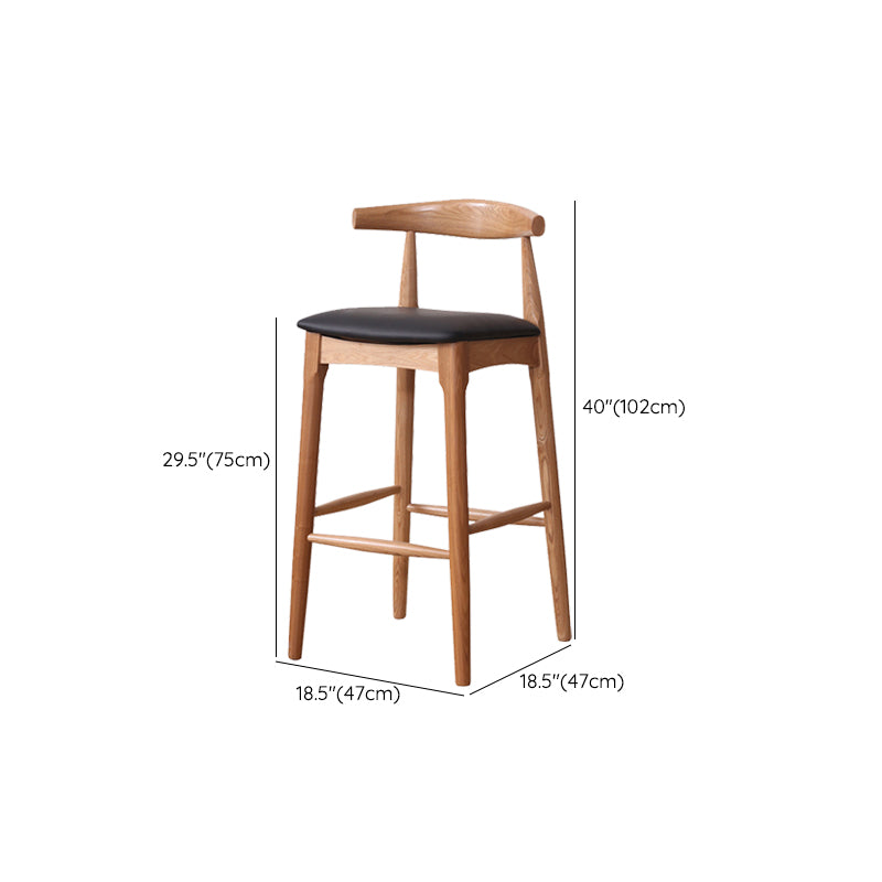 Industrial Fabric Counter & Bar Stools Ash Wood Indoor Stools
