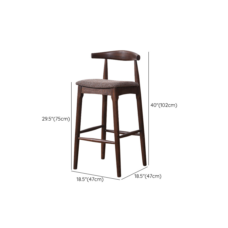 Industrial Fabric Counter & Bar Stools Ash Wood Indoor Stools