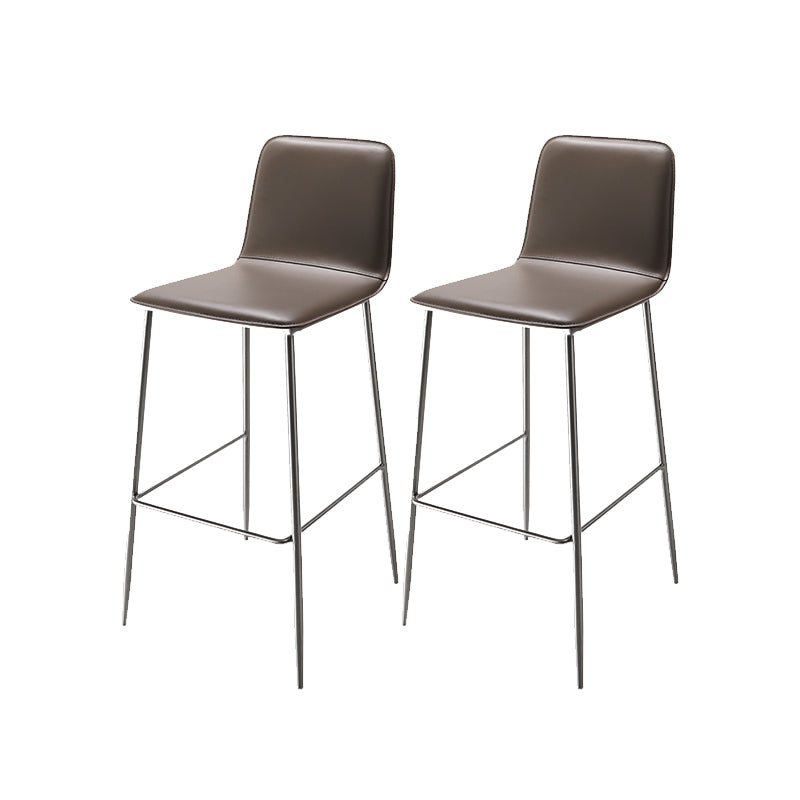 Industrial Bar Stool Leather Backrest Counter Stool for Bristol With Metal Legs