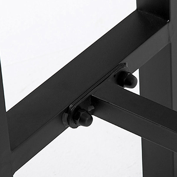 Solid Wood Bistro Bar Table Rectangle Industrial Bar Table for Dining Room