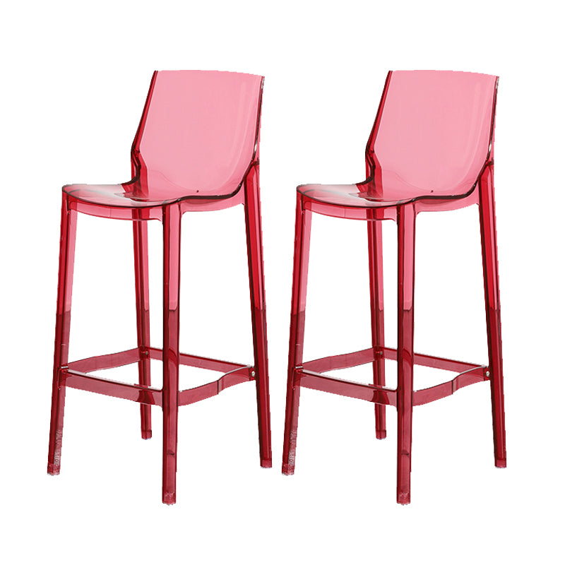 Industrial Bar Stool Acrylic Backrest Counter Stool for Living Room