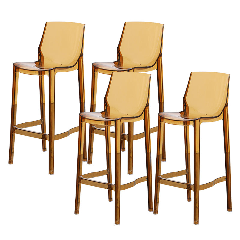 Industrial Bar Stool Acrylic Backrest Counter Stool for Living Room